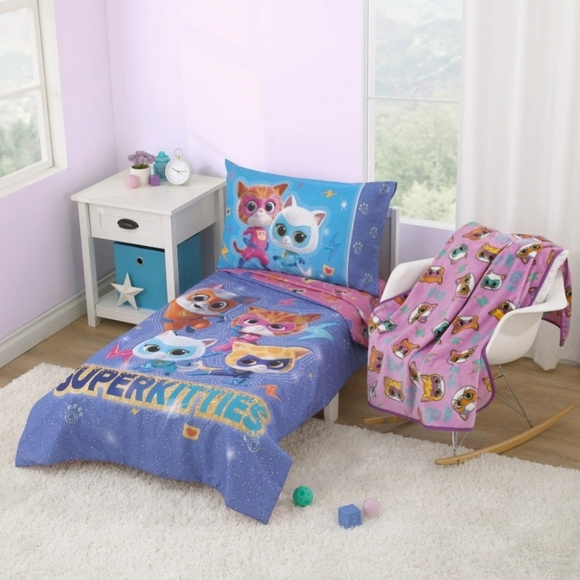 Disney Other - New & Sealed! - Disney Super Kitties 4-Piece Toddler Bed Set